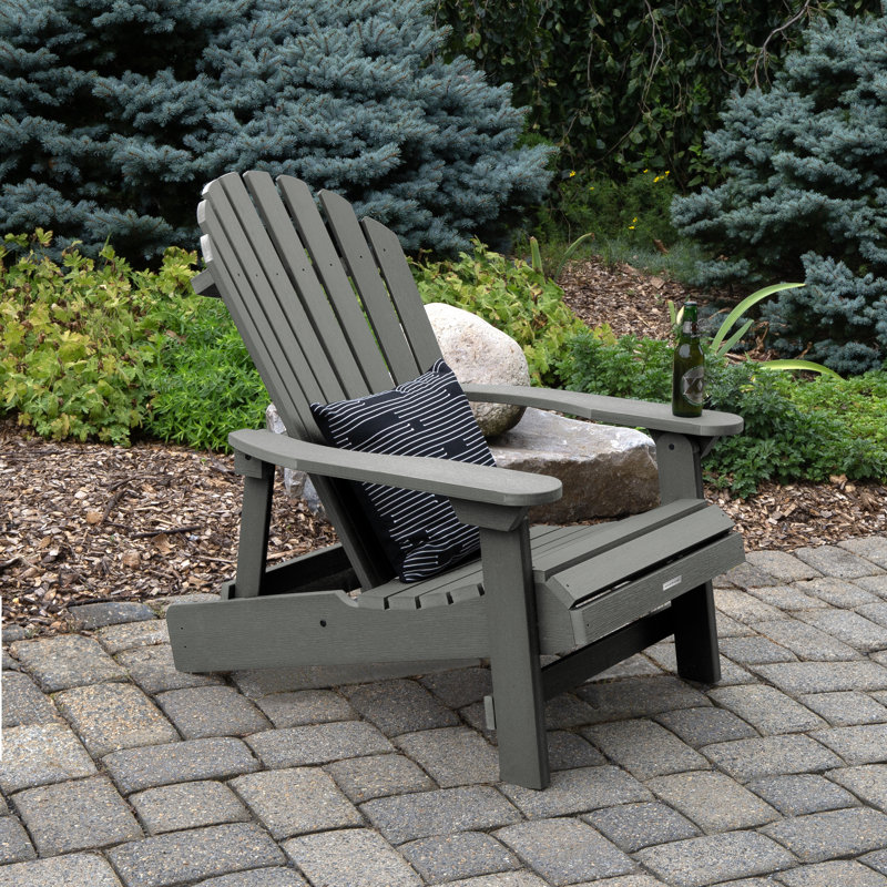Chaise Adirondack en plastique Federigo, Teck côtier