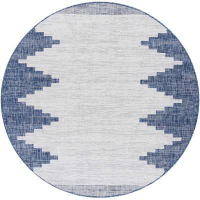 Tapis intérieur / extérieur bleu Kailyn Mortimer Southwestern