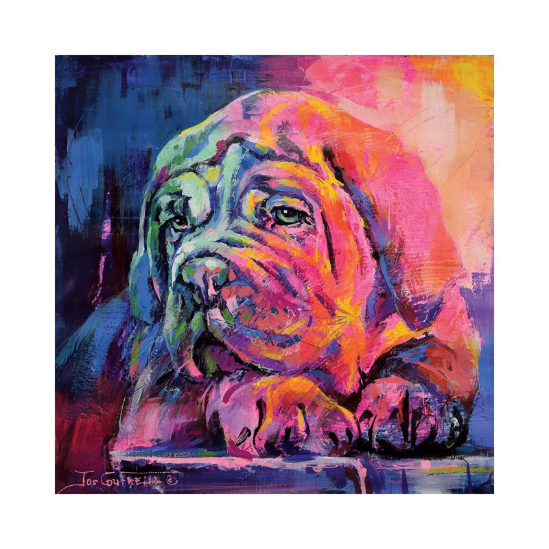 Bull Mastiff Puppy by Jos Coufreur - Wrapped Canvas Print, 30.48 cm H x 30.48 cm W