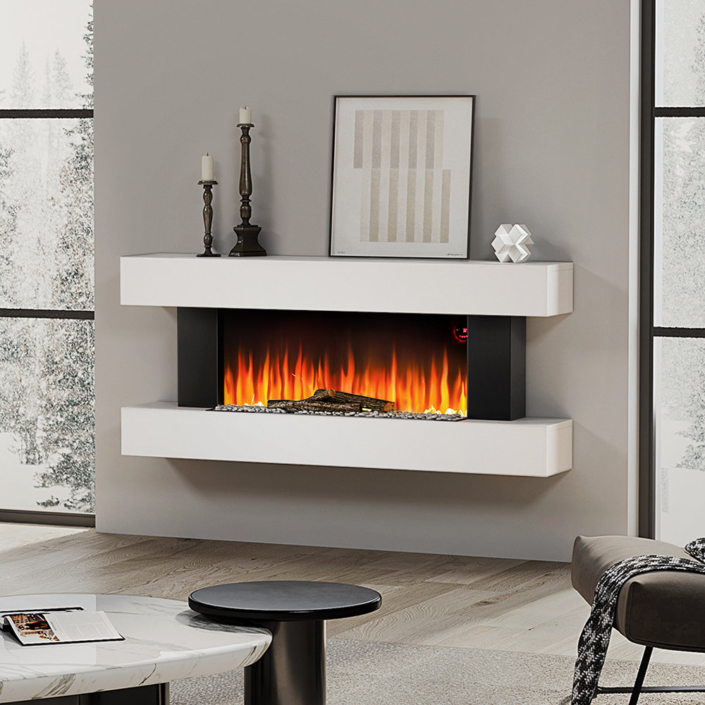 Adriel 132Cm W Wall Mounted Fire