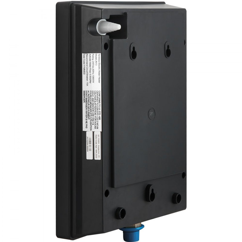 Chauffe-eau instantané, chaudière électrique sans réservoir de 8 kW à la demande, affichage numérique de la température et installation facile et alimentation en eau 24 heures sur 24, pour la salle de bain