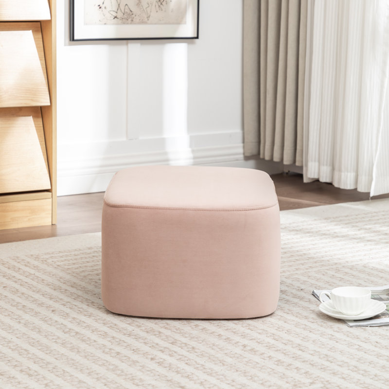 Repose-pieds Havenhill, Rose, Velours