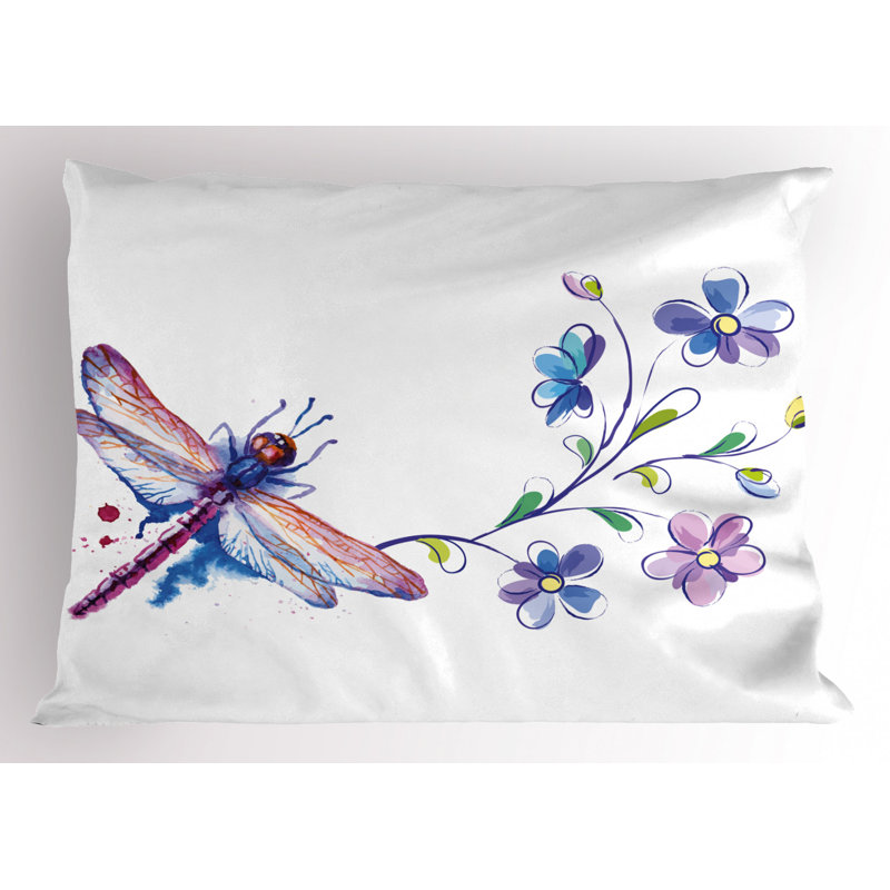 Dragon Polyester Floral Sham Set, Twin