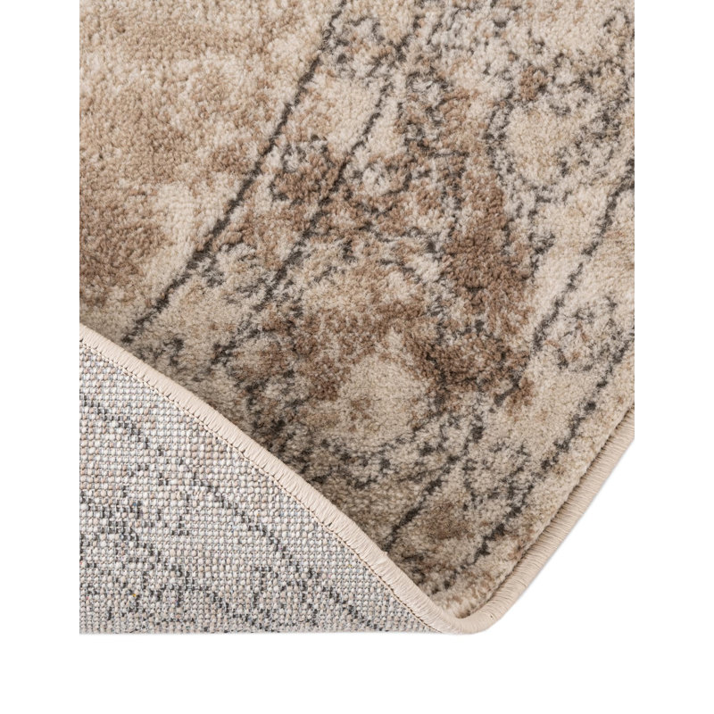 Cantey Oriental Ivory Area Rug, Round 10'