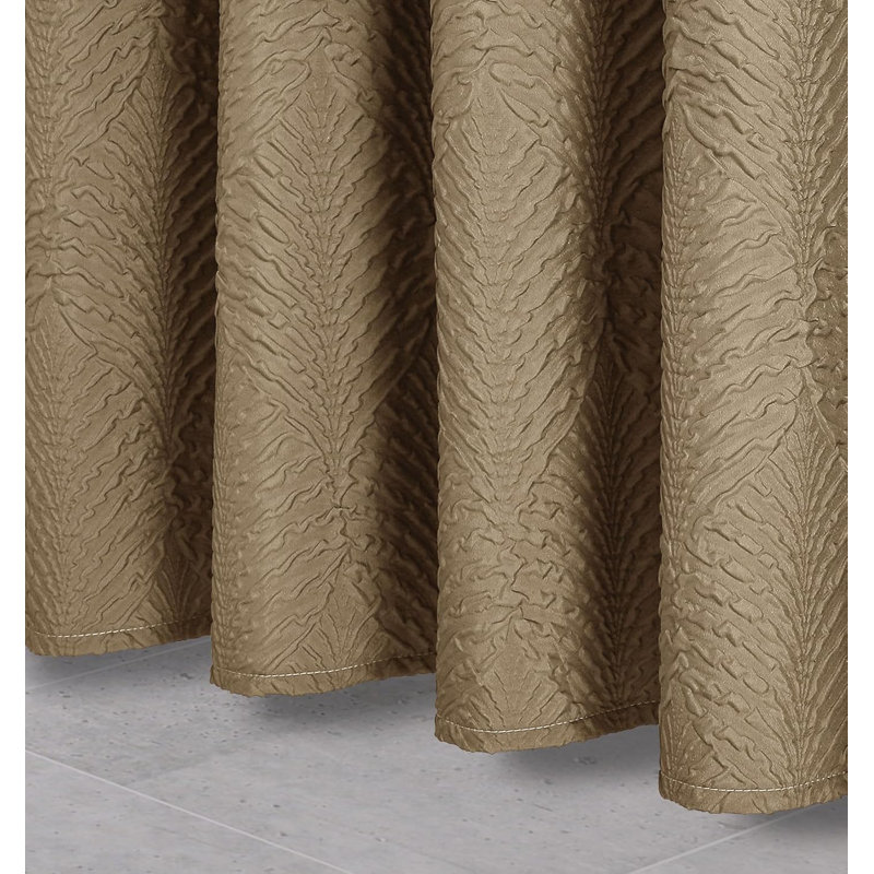 Rideau de douche pour la salle de bain, tissu texturé en relief 3D, ensemble de rideau de douche moderne en tissu doux avec crochets, hydrofuge et durable