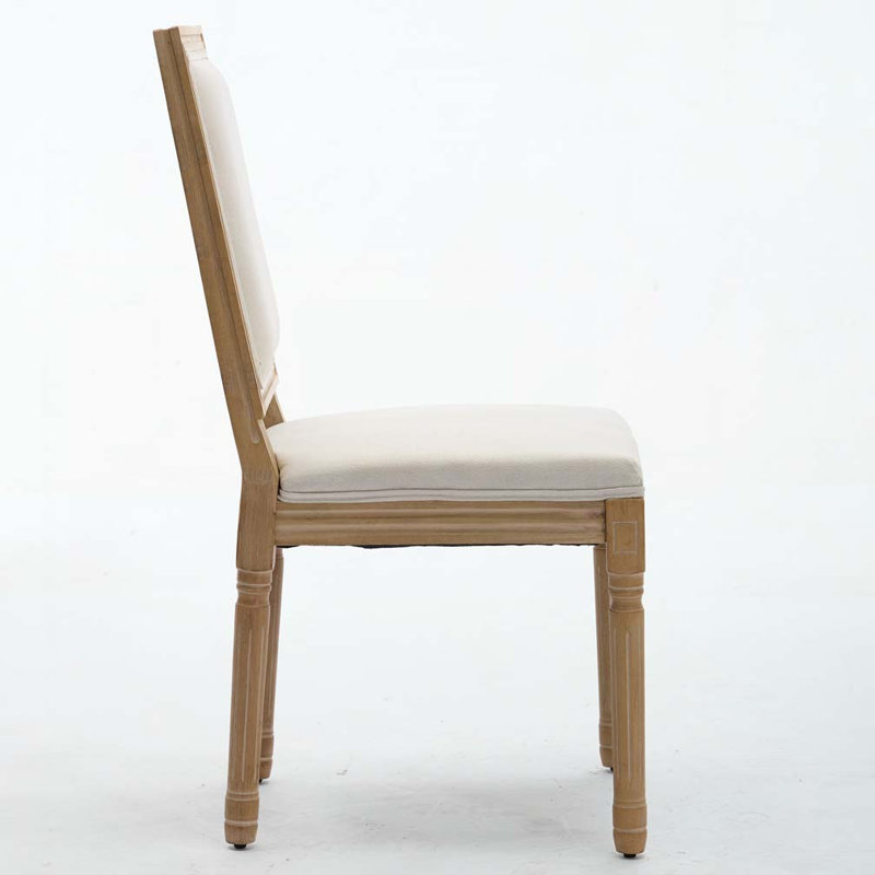 Chaises de salle à manger en bois French, Beige