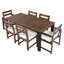 Ensemble 7 pièces de table et chaises de patio avec trou pour parasol, 2 fauteuils et 4 chaises d'appoint-1611264063