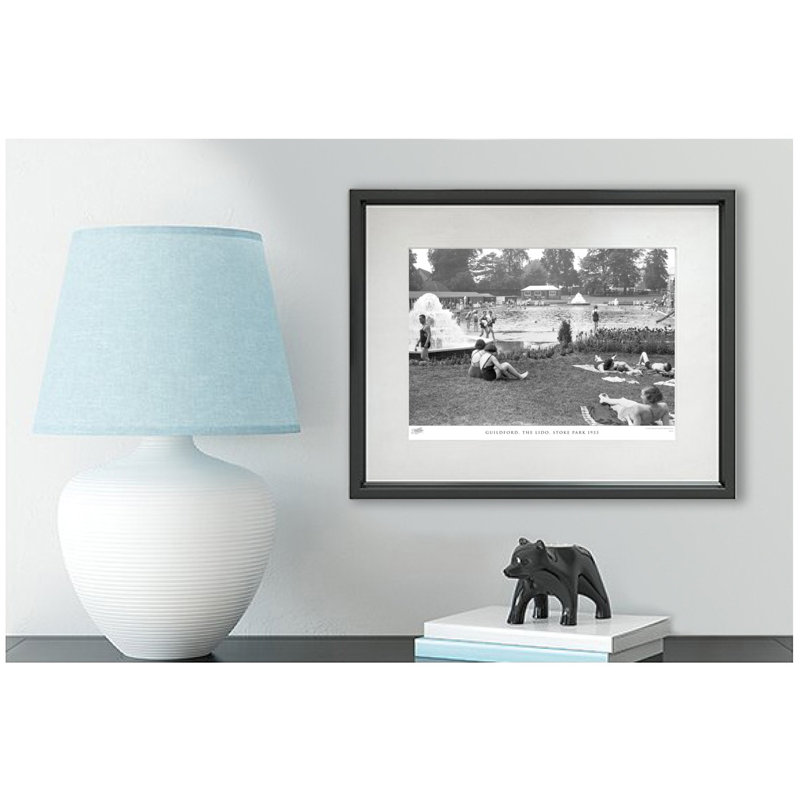 Guildford, the Lido, Stoke Park 1933 1 Piece Single Picture Frame Wall Art, 40cm H x 50cm W x 2.3cm D
