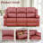 Jaci 78.5" Faux Leather Reclining Sofa with Drop down table-413502033