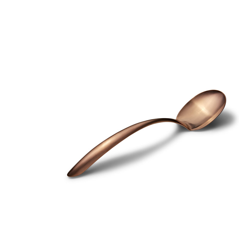 Stainless Steel Serving Spoon, Rose Gold Matte