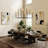 Jassel 12 - Light 40"W Matte Black/Polished Brass Dimmable Classic Candle - Style Tradtional/Classic Chandelier for Dining Room or Kitchen-1492987436