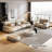Khaki Genuine Leather Modular Sofa