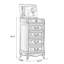 Commodes et commodes rectangulaires en bois massif noyer