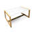 Abstract Coffee Table, Geometric Hexagonal Forms And Inner Connecting Lines Simplistic Design, Acrylic Glass Center Table With Wooden Frame For Offices Dorms Pale Grey And White-1186609187