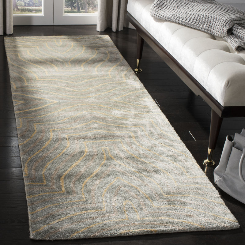 Chiara Hand Tufted Wool & Viscose Pile Abstract Rug, Rectangle 3'6" x 5'6"
