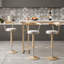 Swivel Upholstered Adjustable Height Counter Stool with Metal Frame-719625435