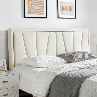 Tête de lit tapissier en bois massif Plympton H 56 po 