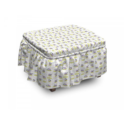 Box Cushion Ottoman Slipcover