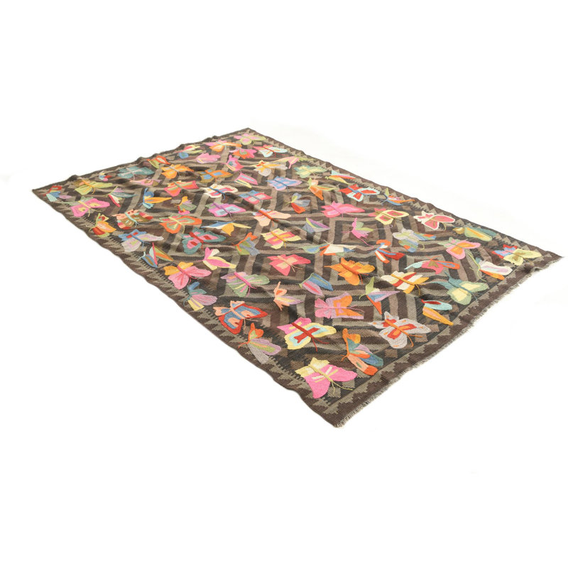 Tapis brun foncé 5x8 Perry