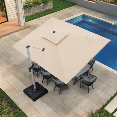 Rectangular Cantilever Umbrella with Base