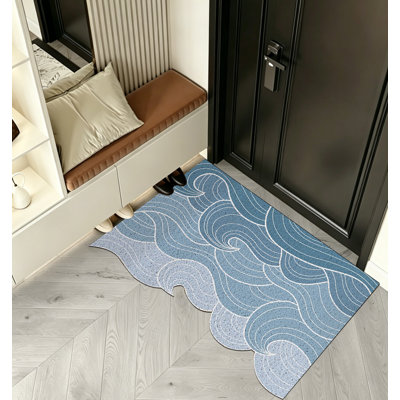 Ensemble de 2 tapis de bienvenue extérieurs pour l'extérieur, tapis d'entrée antidérapant à profil bas pour porte d'entrée, tapis d'entrée intérieur robuste pour l'extérieur, tapis de recouvrement de saleté ajustable