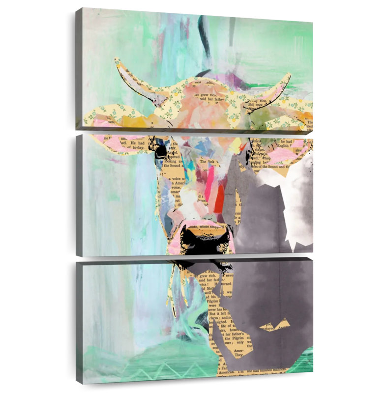 Brampt Cow Collage, 74" H x 48" W