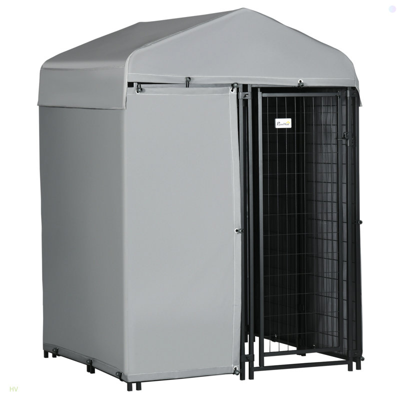 Chenil d'extérieur pour chien avec auvent imperméable, murs amovibles coupe-vent, enclos d'exercice pour chiens de petite et moyenne taille, poulets, canards