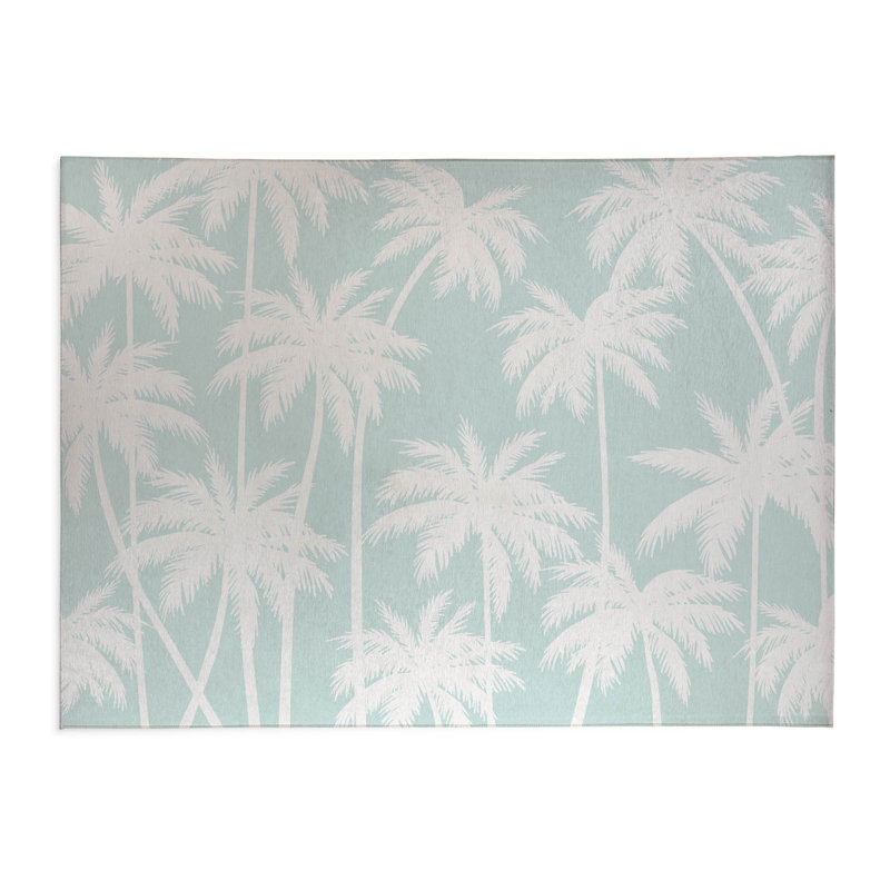 Tapis de cuisine Palm, Menthe, Rectangle 5 pi x 7 pi