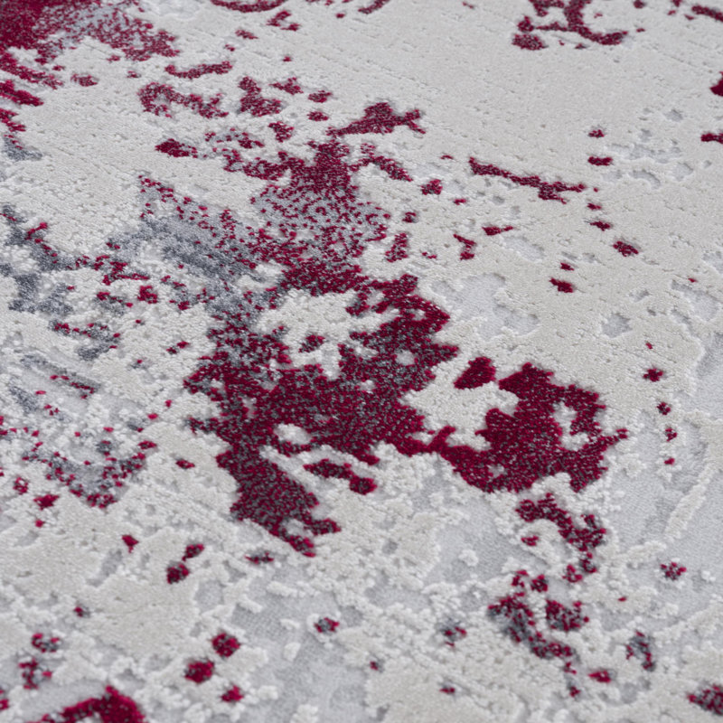 Washable Abstract Indoor Rug, Rectangle 4’ x 6’