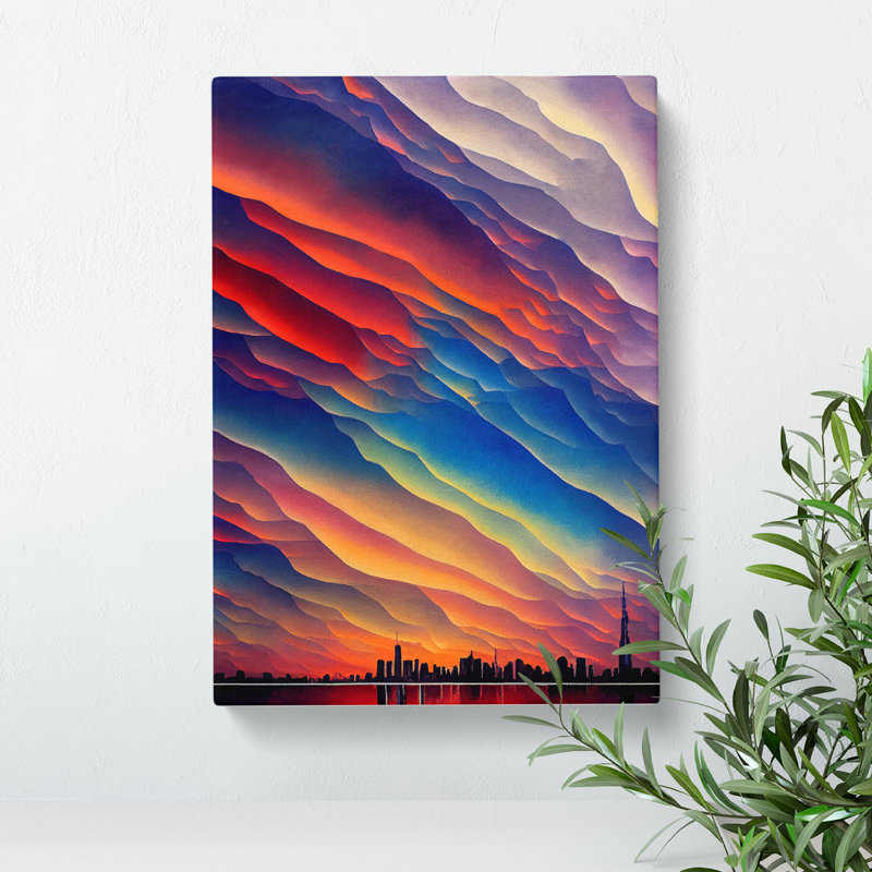 Sublime City Skyline - Wall Art, Wrapped Canvas, 50cm H x 35cm W, No Matte