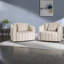 Chaises d'appoint pivotantes, baril de velours beige moderne de 39 pouces pour la maison