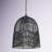 10"W Amher 1-Light Black Rattan Pendant Light