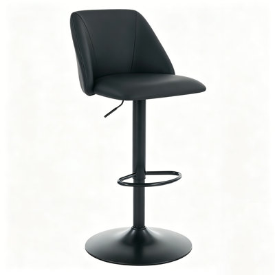  Modern Swivel Upholstered Adjustable Bar Stools with Backrest and Footrest for Kitchen Island, Dining Room