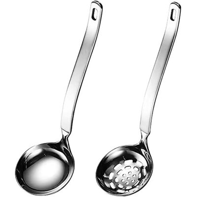 Ensemble de cuillère à soupe en acier inoxydable SUS304 et ustensiles de service pour cuisine