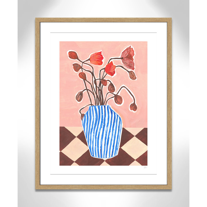 Poppies Print par Violets Print House, L 23,5 po x H 29,5 po, Imprimé mat, Naturel