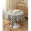 Nappe 100% coton tissé brun avec pompons l 56 po x L 96 po-1468641188-1468641194