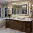 Bathroom Led Mirror Brushed Gold Metal Frame Frontlit & Backlit Vanity Mirror Anti-Fog Stepless Dimmable 3 Colors Wall-Mounted-167799902-167799848-167799854