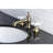 Kingston Brass Vintage Two-Handle 3-Hole Deck Mount Widespread Bathroom Faucet with Brass Pop-Up Drain-58957908