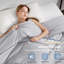 Édredon grand lit toutes saisons, housse de couette en duvet synthétique ultra doux avec 4 languettes - lavable à la machine-124432875-124432871
