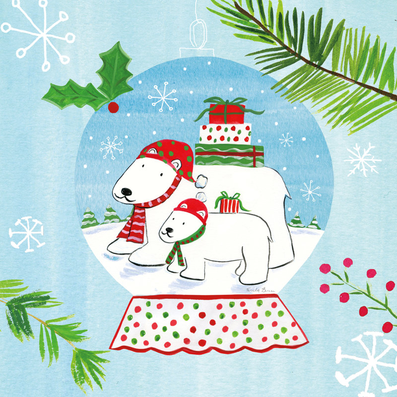 Boule à neige animaux II, H 36 po x l 36 po, Non, Toile tendue