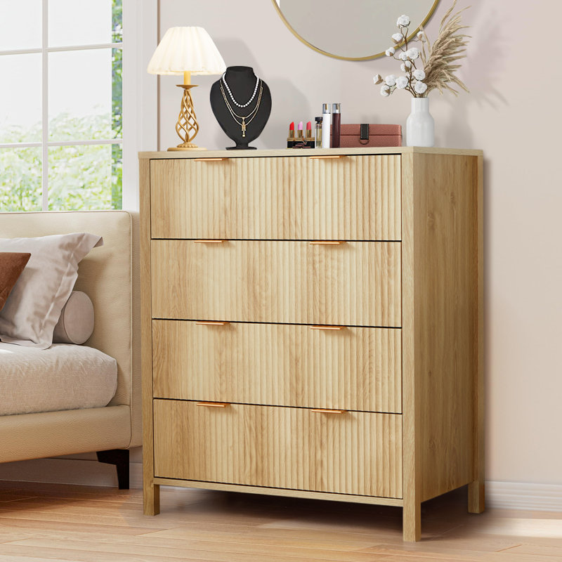 Commode 4 tiroirs Aspatria, Naturel
