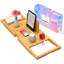 Plateau de baignoire en bambou Premium