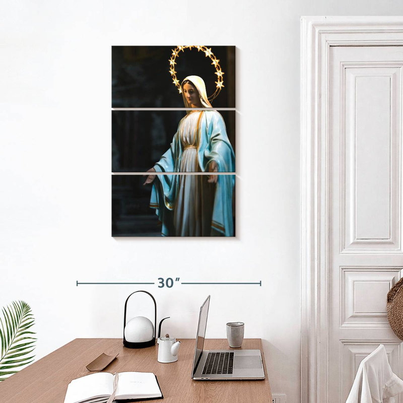Statue Adella de la Vierge Marie, H 32 po x l 20 po