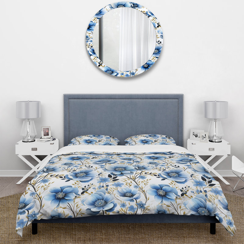 Ensemble de housse de couette Watercolor Whimsy, Housse de couette simple + 1 taie décorative stan