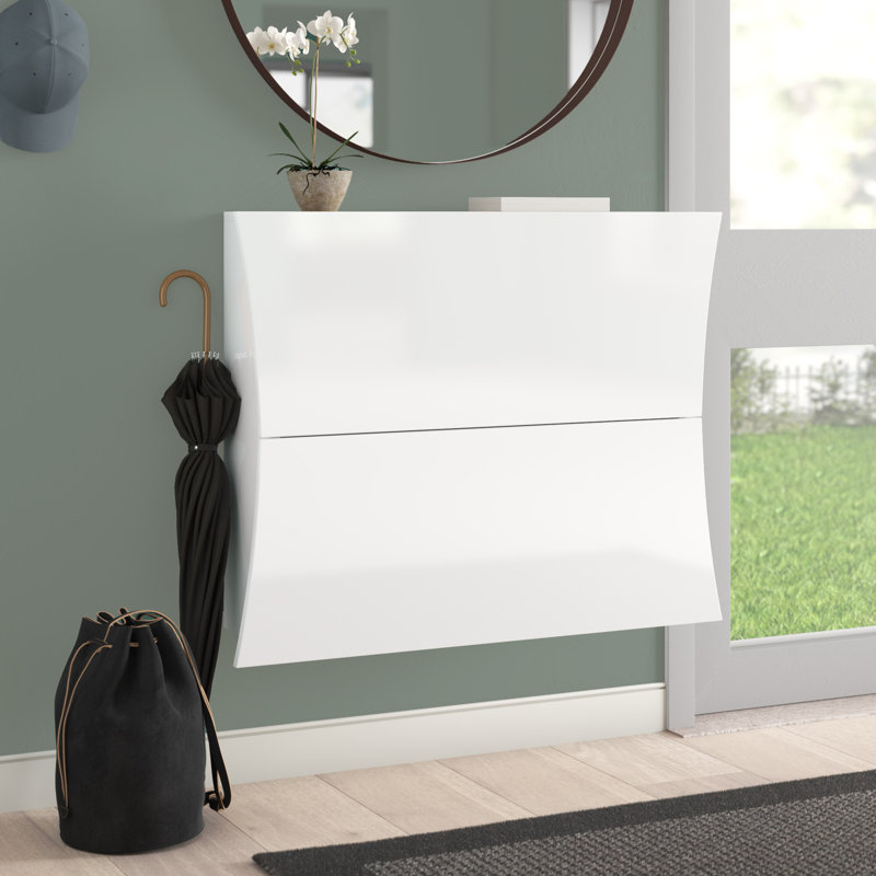 Kimbolton 16 Pair Flip Down Shoe Storage, White