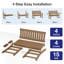 Banc d'extérieur 56,3 po avec bancs de jardin 2 places et 2 porte-gobelets-988340683