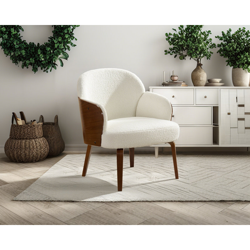 Fauteuil Kholten, Tissu blanc