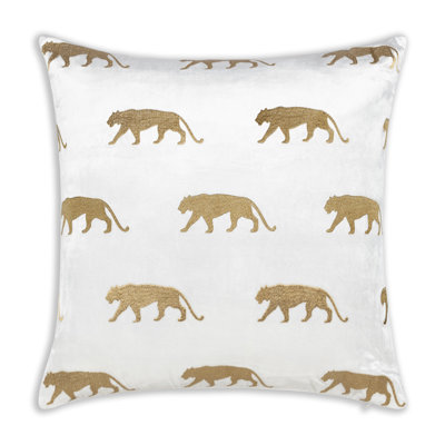 Rica Black Gold Embroidered Pillow