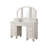 47.4" W Transitional Vanity W/ Stool, White-340820373