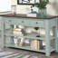 Console en bois de pin massif, table d'appoint moderne avec 3 tiroirs de rangement et 2 tablettes. Facile à assembler-459275154-459275155